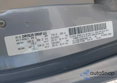 2013 Chrysler Town & Country Touring из США, поврежденный, VIN 2C4RC1BG9DR753584